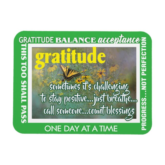 gratitude inspirational magnet (Horizontal)