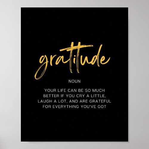 Gratitude Inspiring Quote Poster