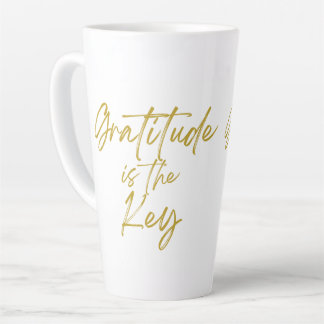 Gratitude is the Key Tall Latte Mug