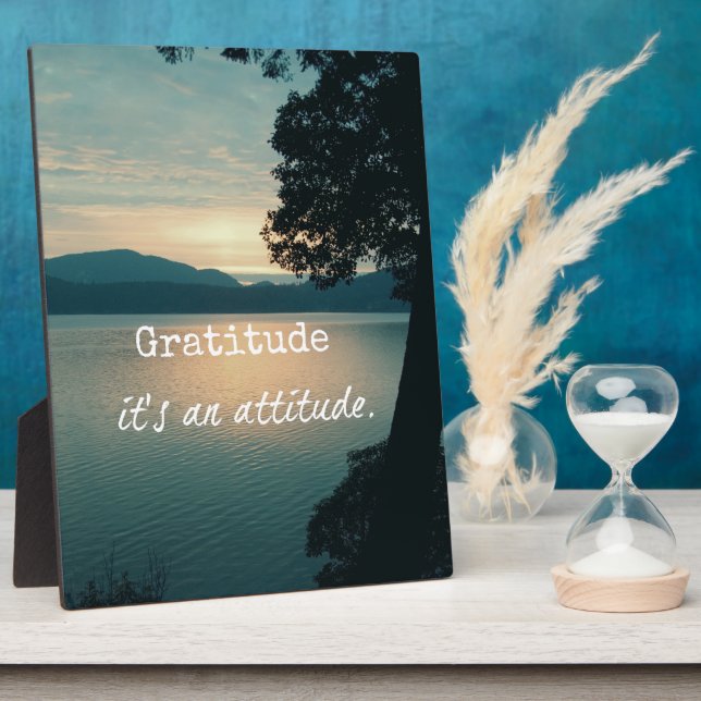 Gratitude: It's an Attitude Quote Plaque (Side)