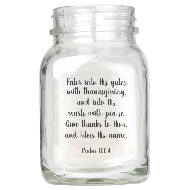 Gratitude Jar Red Heart Typography Name (Back)