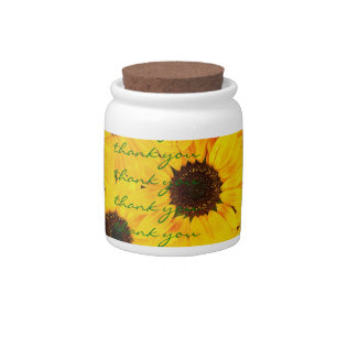 Gratitude Jar with Sunflowers