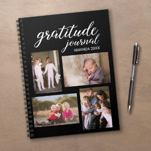 Gratitude Journal 4 Photo Collage on Black