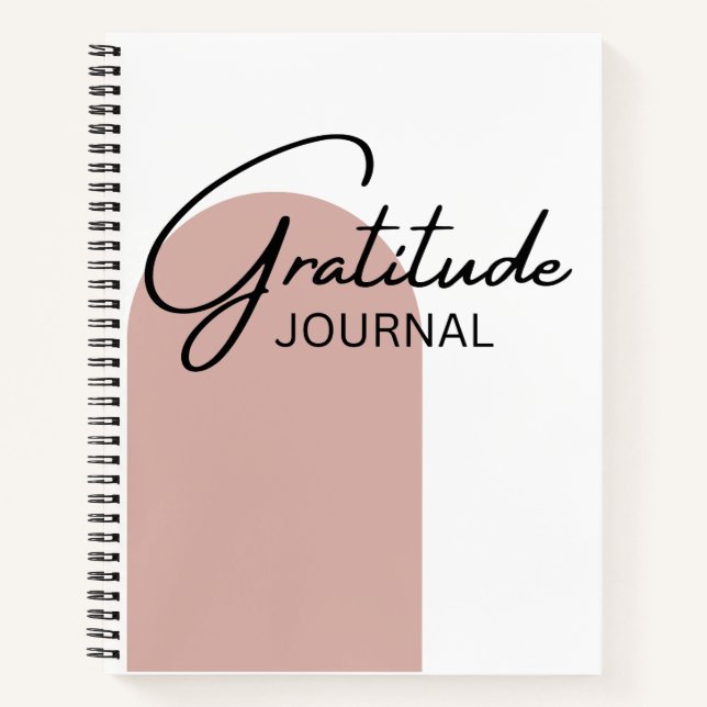 Gratitude Journal Boho Abstract Art Notebook (Front)