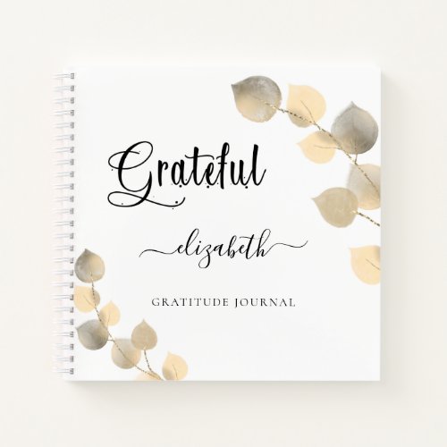 Gratitude journal golden eucalyptus script name