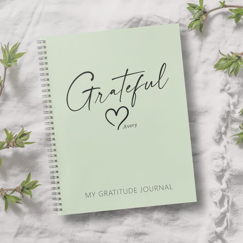 Gratitude Journal Grateful Heart Custom Ink Script