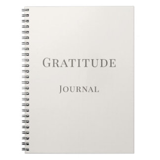 Gratitude Journal - Minimalist Typography Notebook