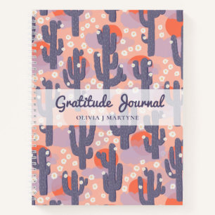 Gratitude Journal Modern Cactus Personalized