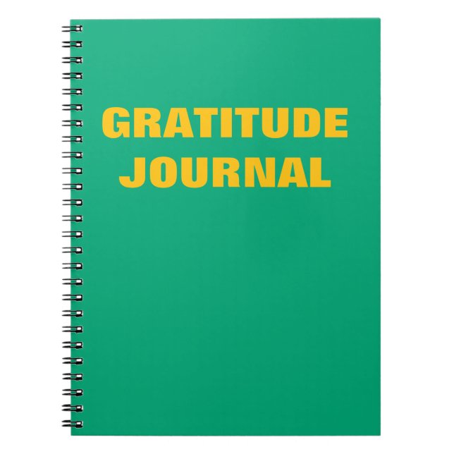 Gratitude journal Motivational Quote Notebook (Front)