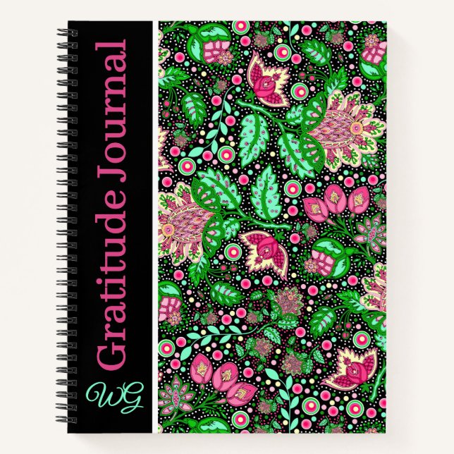 Gratitude Journal Personalized Pink Lady Slipper (Front)