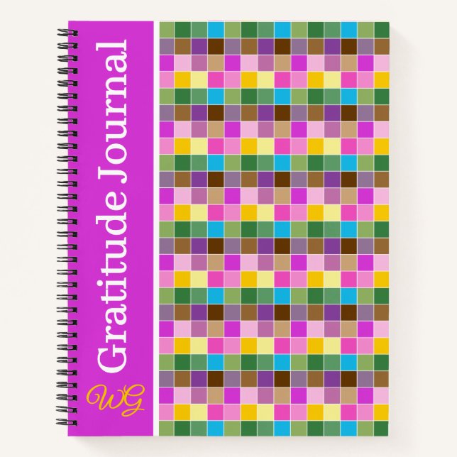 Gratitude Journal Personalized Purple Finch Checks (Front)
