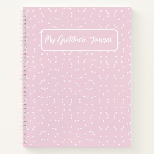 Gratitude Journal Pink With White Lines Notebook