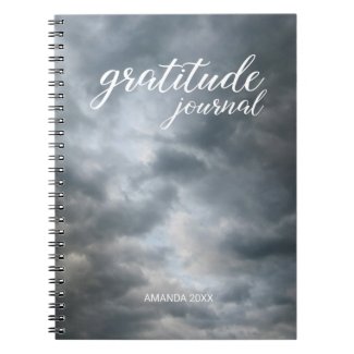 Gratitude Journal Storm Clouds Breaking with Name