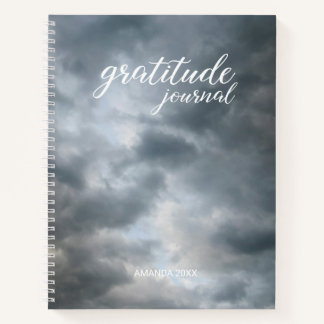 Gratitude Journal Storm Clouds Breaking with Name