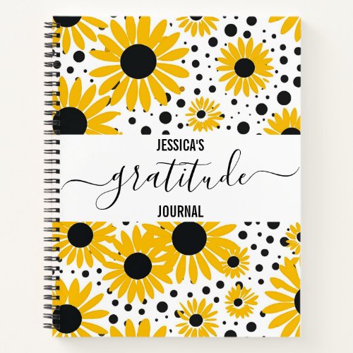 Gratitude Journal sunflower Pattern