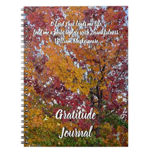 Gratitude Journal Tree with Colorful Fall Leaves