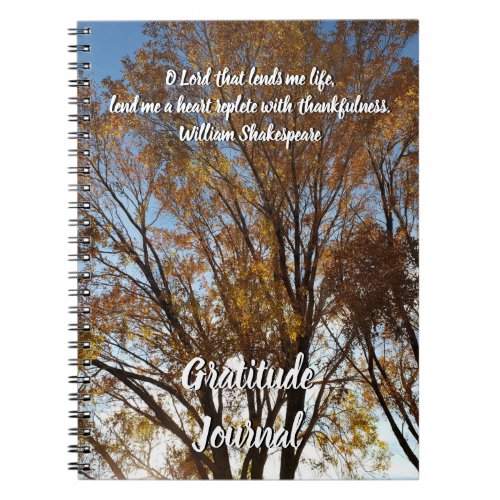 Gratitude Journal Tree with Golden Fall Leaves