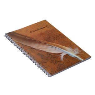 Gratitude Journal with RedTail Hawk Feather