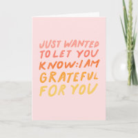 Gratitude Just Because Greeting Card by MHN