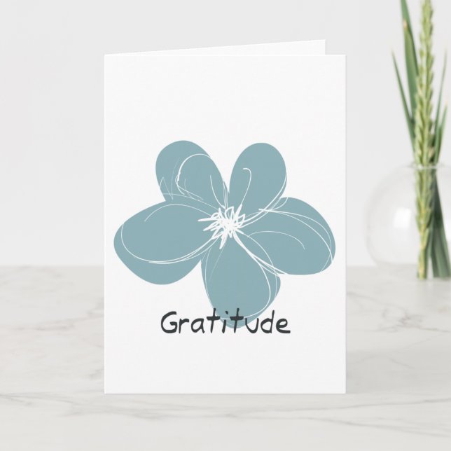 Gratitude Letterpress Thank You Card (Front)