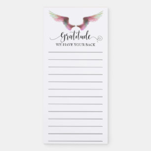 *~* Gratitude List Angel Wings Protection Magnetic Notepad