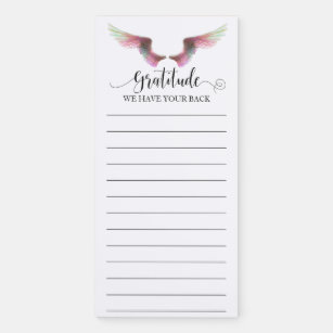 *~* Gratitude List Angel Wings Protection Magnetic Notepad