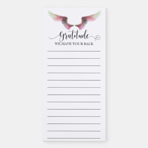  Gratitude List Angel Wings Protection Magnetic Notepad