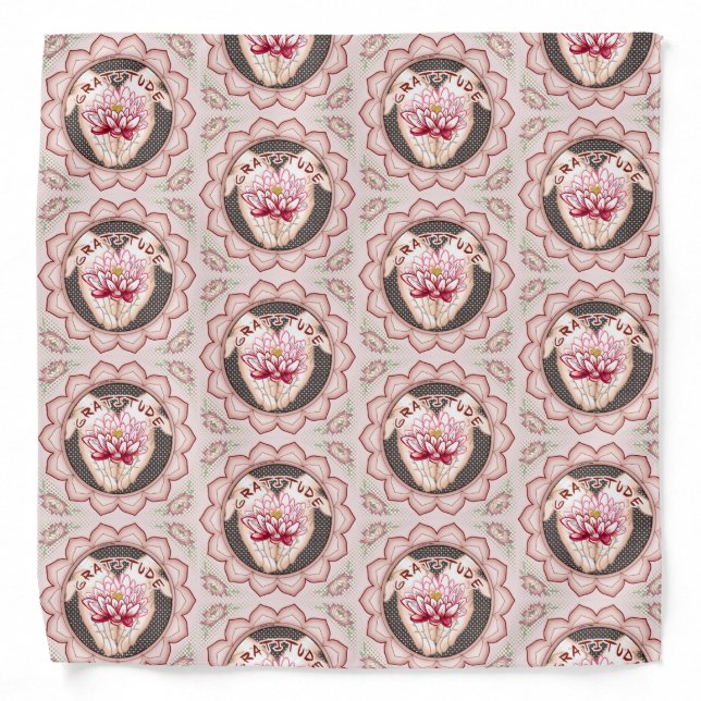 Gratitude Lotus Bandana (Front)