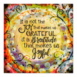 “Gratitude Makes us Joyful” Inspirivity Poster “Gratitude Makes us Joyful” Inspirivity Poster