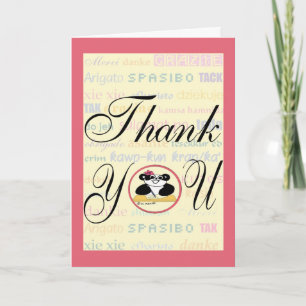 Gratitude means the same in any language letterpress thank you card