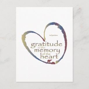 "Gratitude - Memory of the Heart" Postcard
