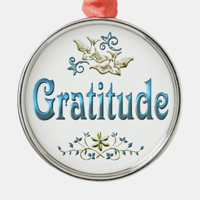 GRATITUDE METAL ORNAMENT (Front)
