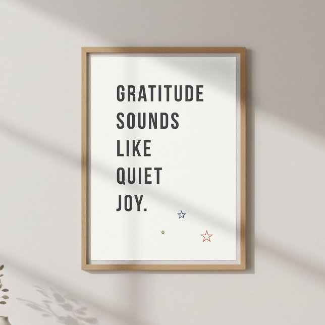 Gratitude Minimal Quote, Mindful Living Poster (Creator Uploaded)