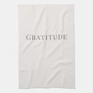 Gratitude – Minimal Typography Design Kitchen Towel