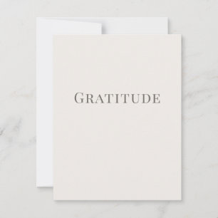 Gratitude – Minimal Typography Design Note Card