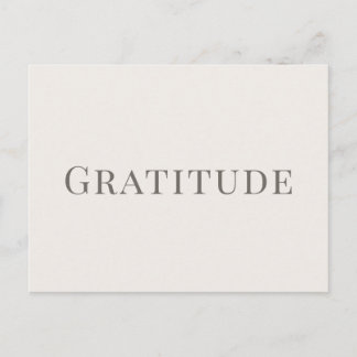 Gratitude – Minimal Typography Design Postcard