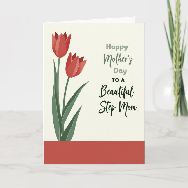 Gratitude Mothers Day Tulip Card (Front)
