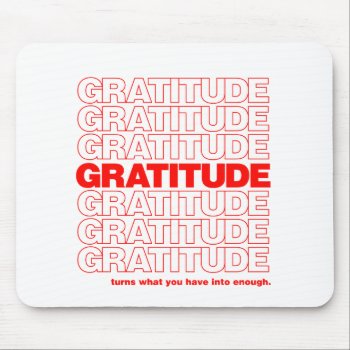 Gratitude Mousepad | Thank You Bag Mousepad by ThePonyPitt at Zazzle