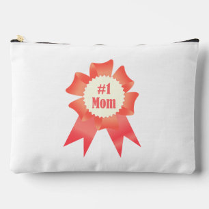 Gratitude Number One Mom winner award ribbon Accessory Pouch