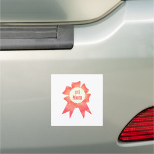 Gratitude Number One Mom winner award ribbon Car Magnet