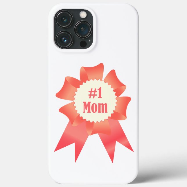 Gratitude Number One Mom winner award ribbon Case-Mate iPhone Case (Back)