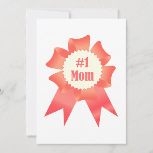 Gratitude Number One Mom winner award ribbon Holiday Card