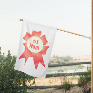 Gratitude Number One Mom winner award ribbon House Flag