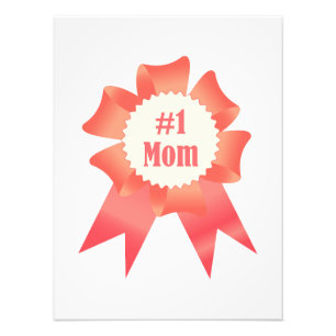 Gratitude Number One Mom winner award ribbon Photo Print