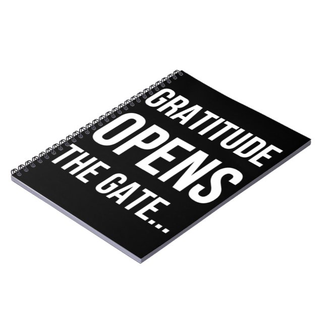 Gratitude Opens The Gate inspirational quote Notebook (Left Side)