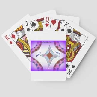 "Gratitude Peace Love Unite" Mandala Art Print Poker Cards