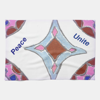"Gratitude Peace Love Unite" Mandala Art Print Towel