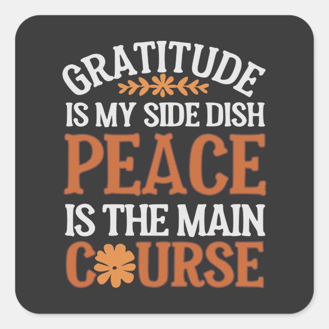 Gratitude & Peace Sticker Sheet - Customizable (Front)