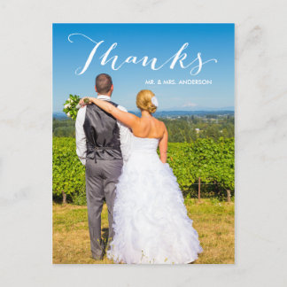 Gratitude | Photo Wedding Thank You Postcard