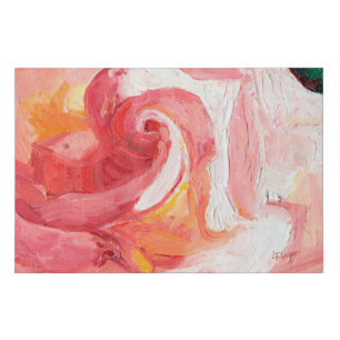 Gratitude Pink Rose Poster Canvas Print
